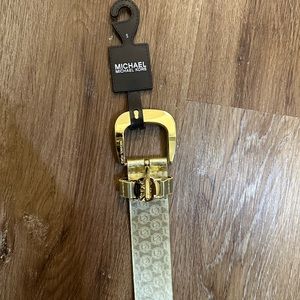 Gold belt by Michael Kors